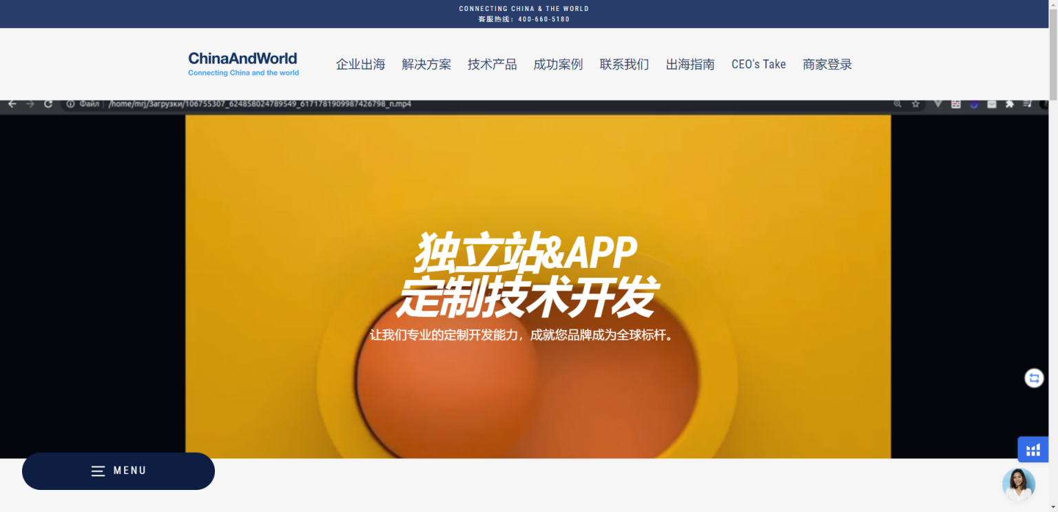 China And World 网站截图