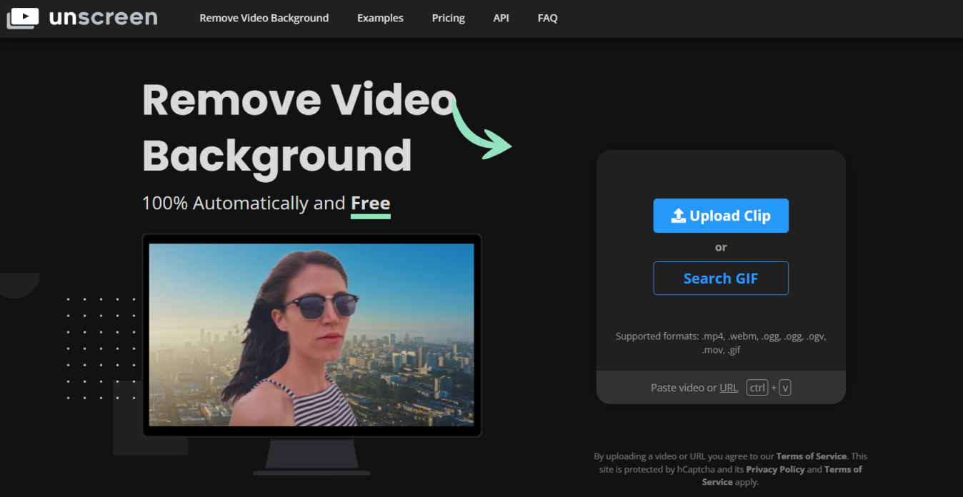 视频去除背景 网站截图