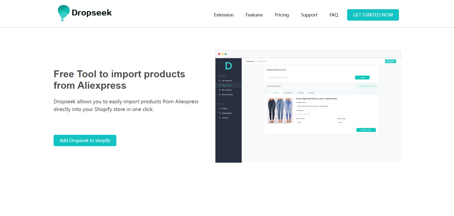 Dropseek 网站截图