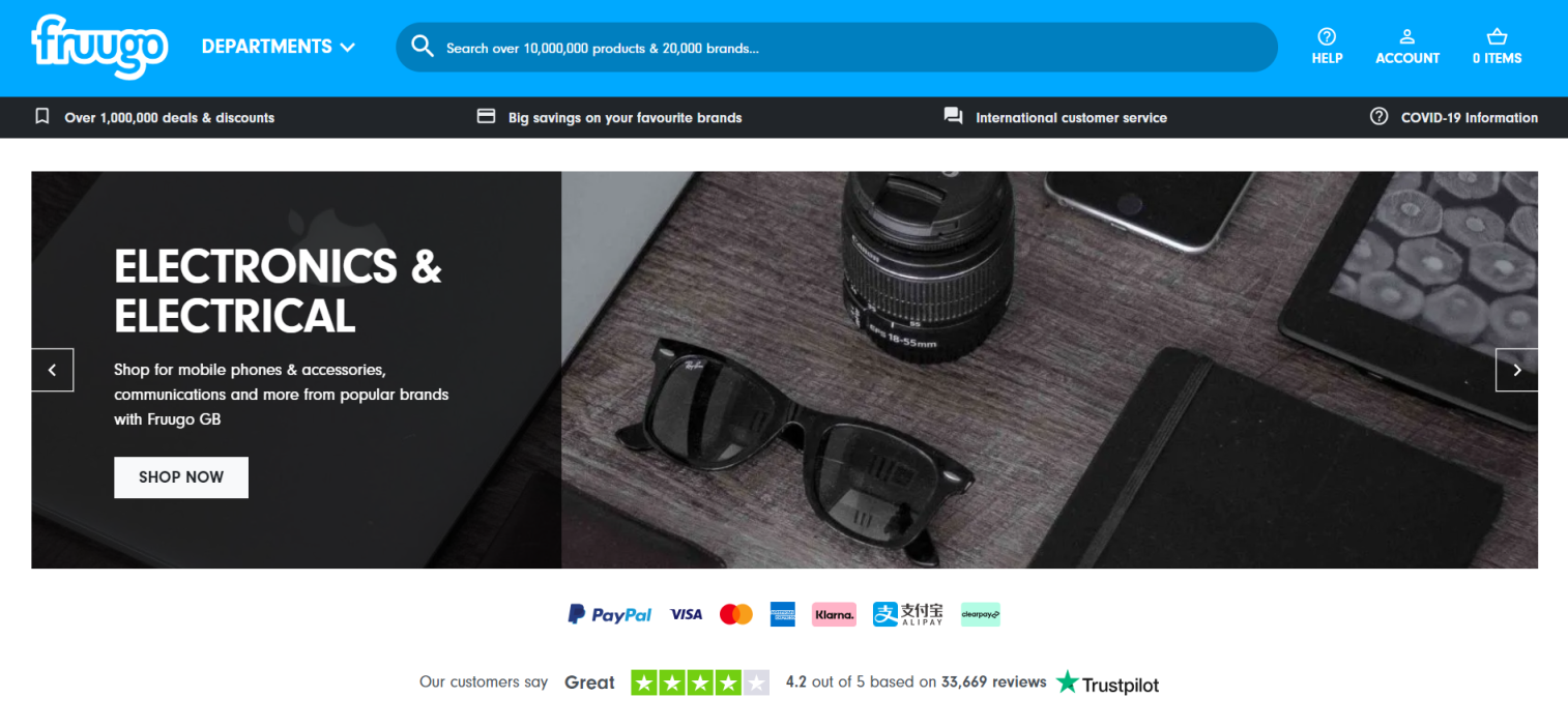 Fruugo捷克站 网站截图