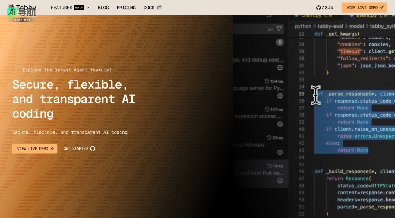 Tabby 是一个开源AI编码助手，旨在提升开发效率，保持用户控制与灵活性 网站截图