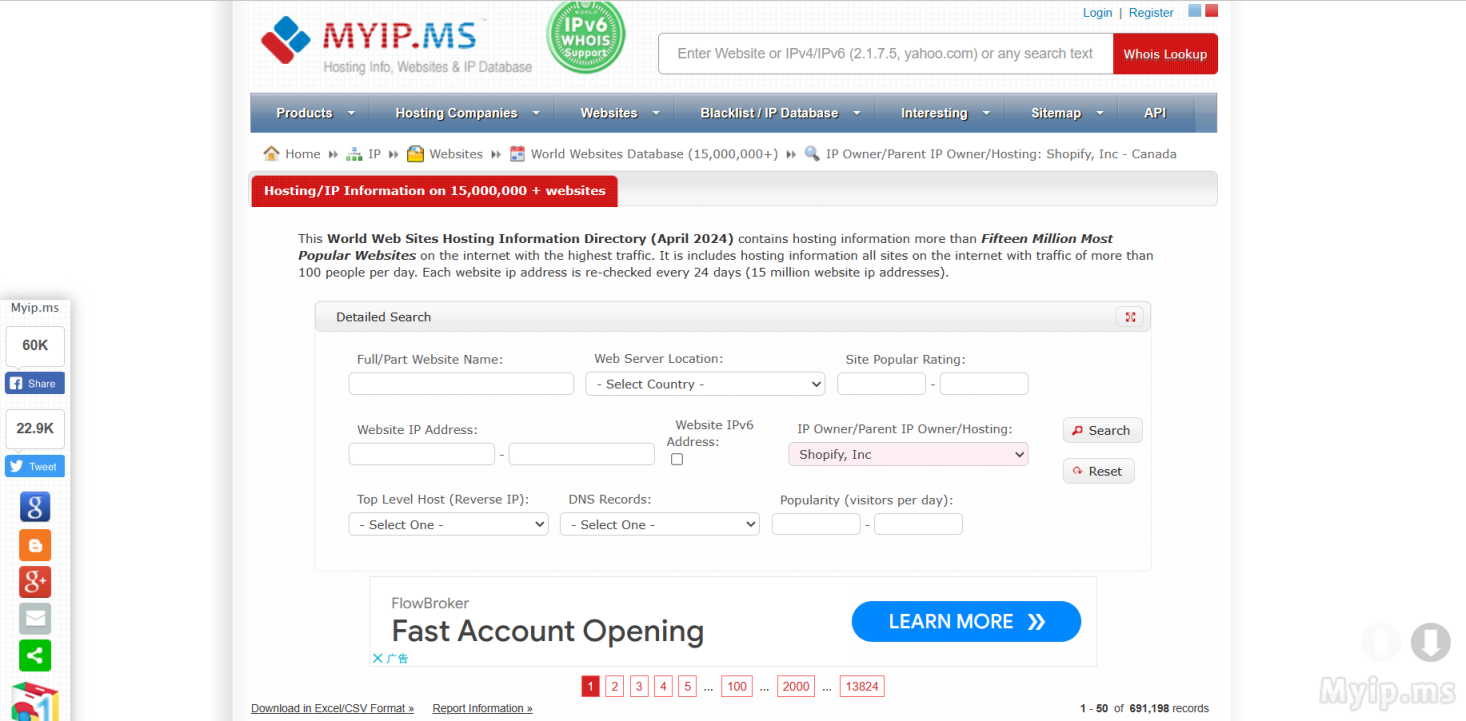 Myip.ms 网站截图