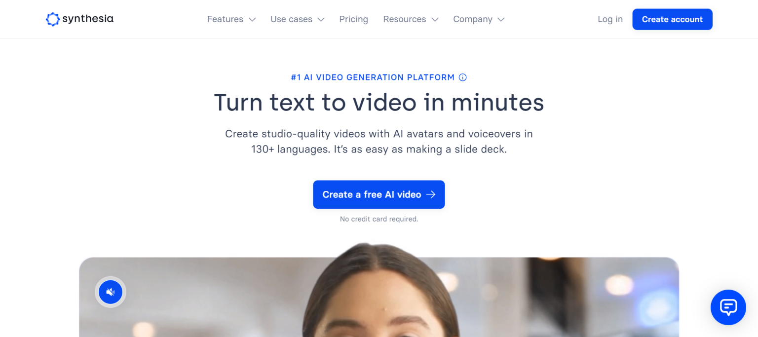 Synthesia 网站截图