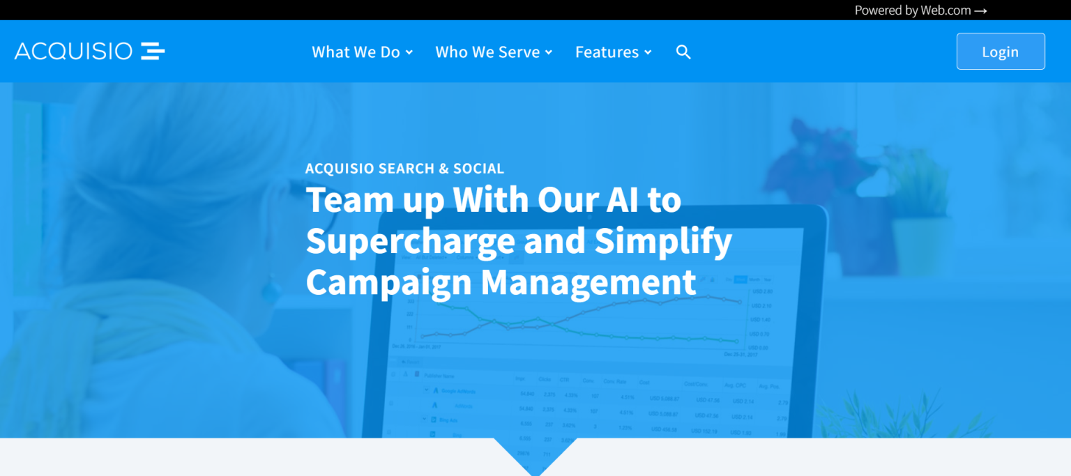 Acquisio自动化广告 网站截图