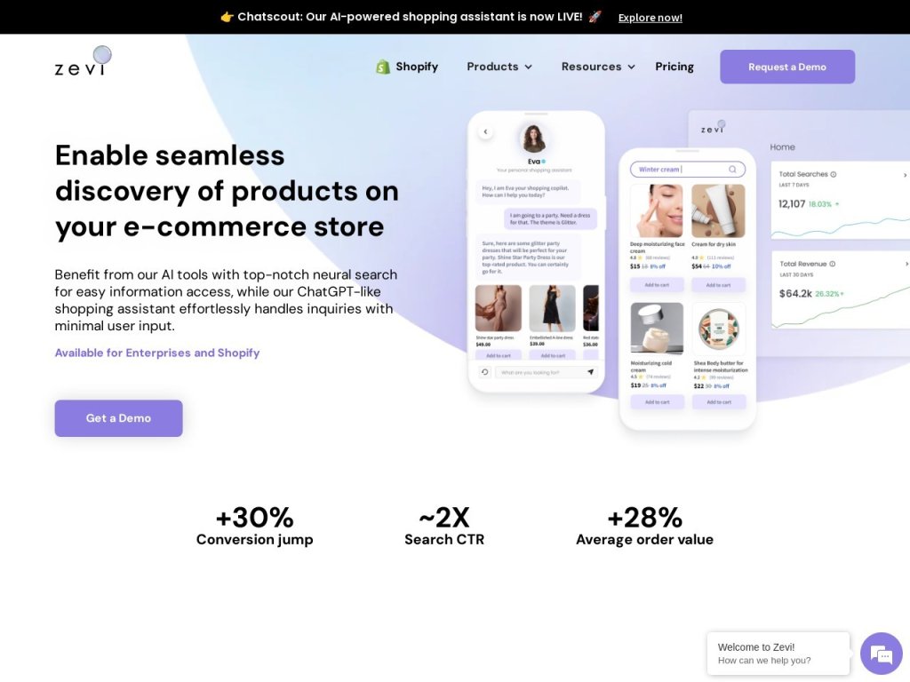 Zevi AI 网站截图