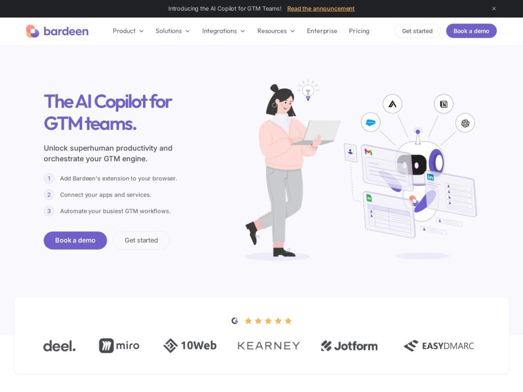 Bardeen AI 网站截图