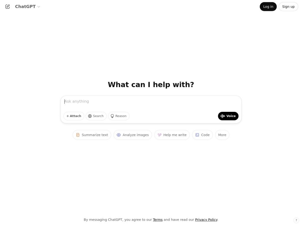 ChatGPT 网站截图