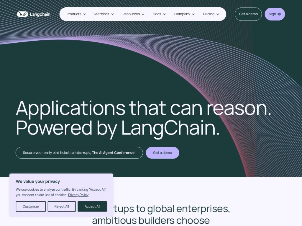 LangChain 网站截图