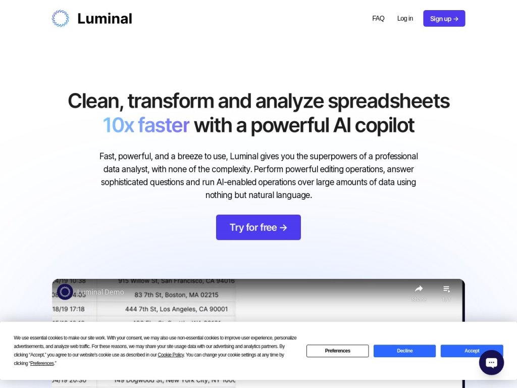 Luminal 网站截图