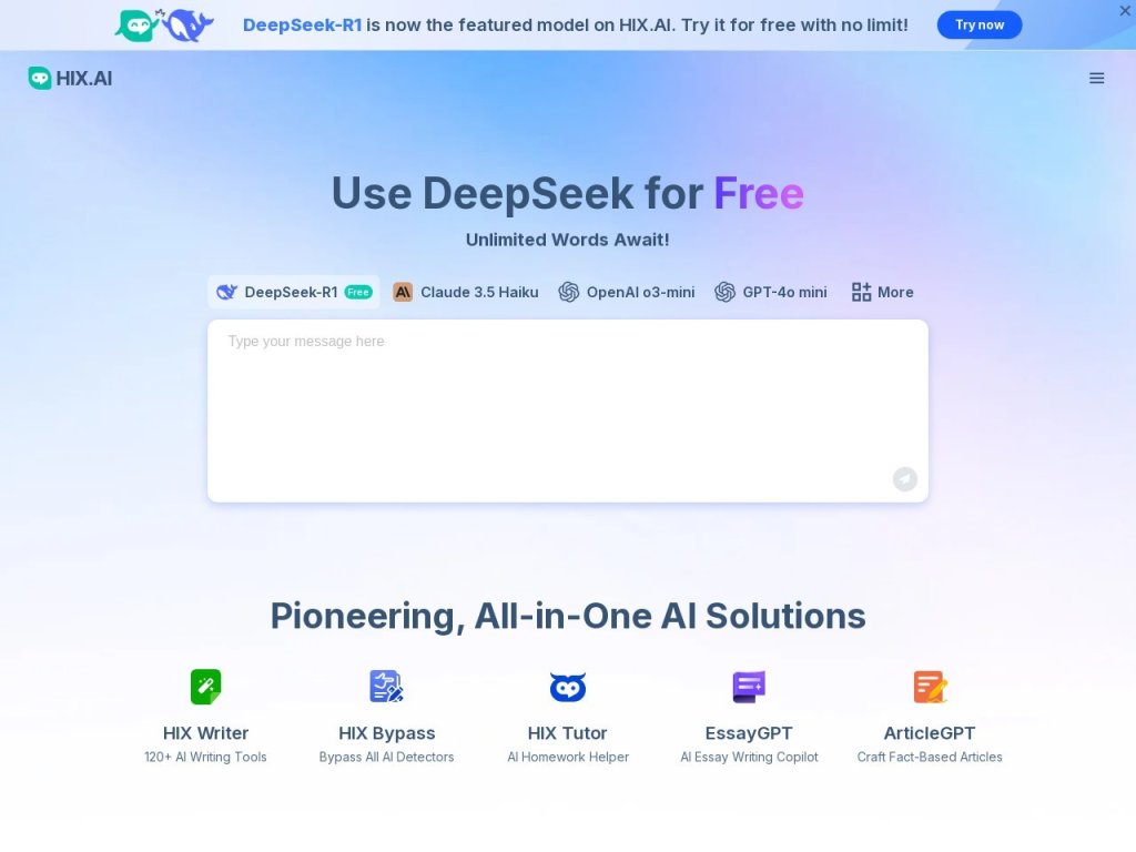 HIX.AI 网站截图