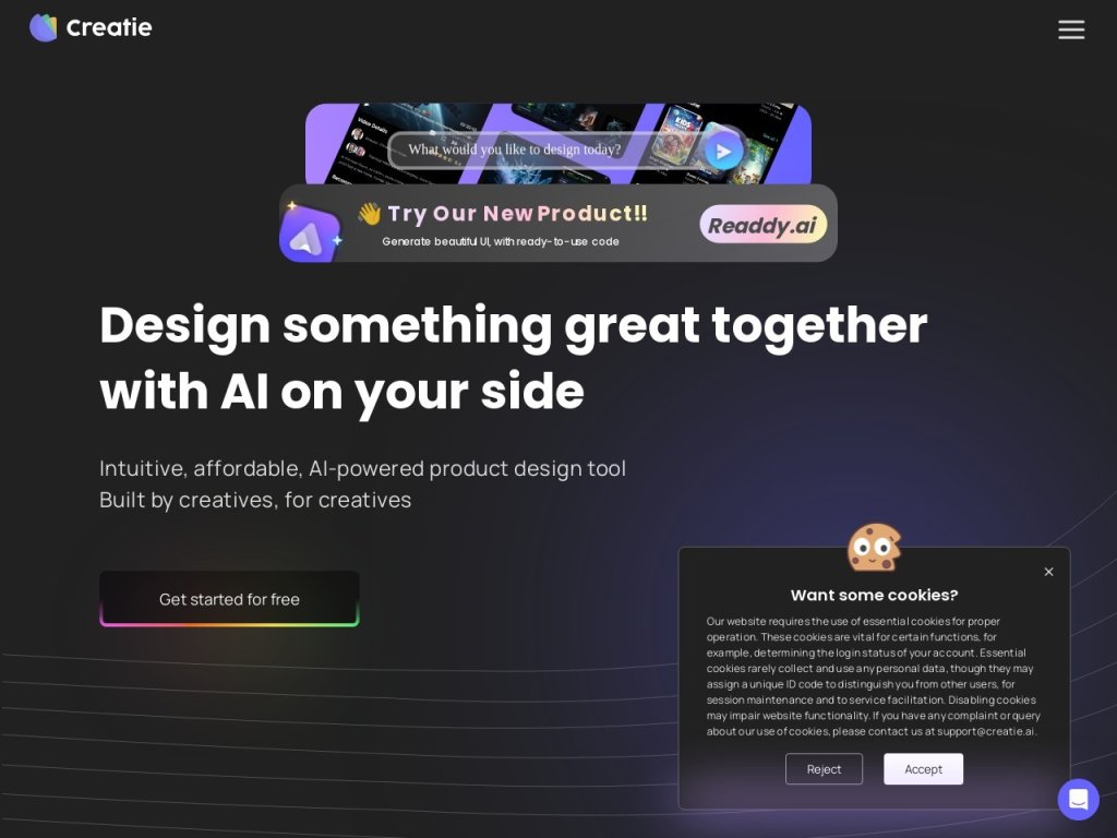 Creatie 网站截图
