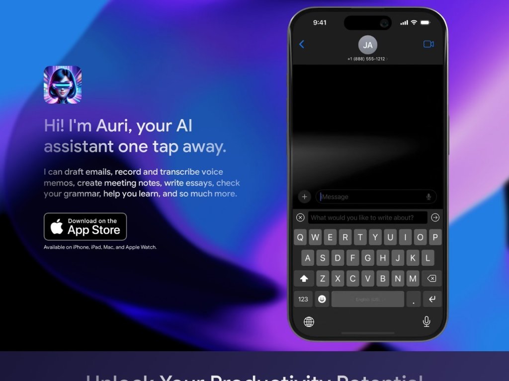 Auri AI 网站截图