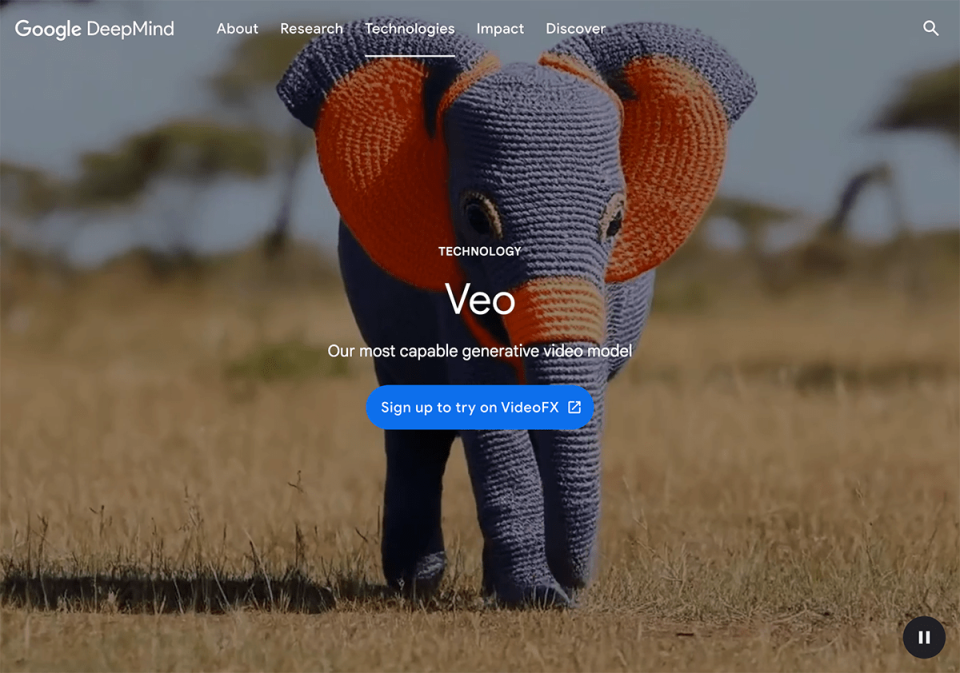 Veo 网站截图