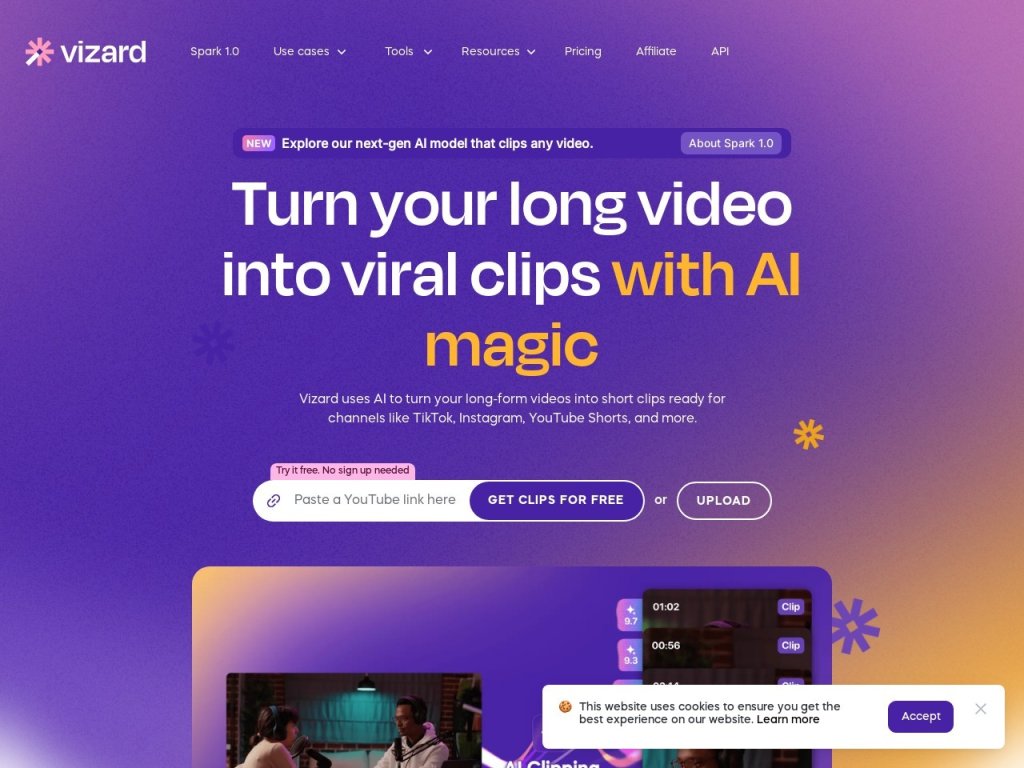 Vizard 网站截图