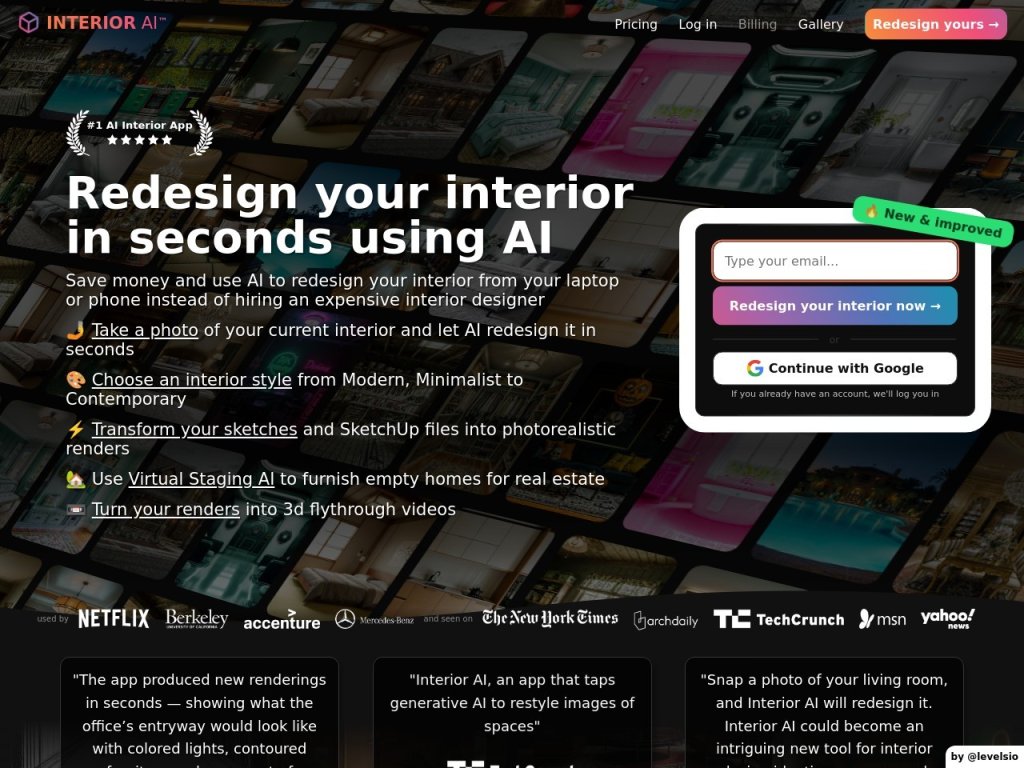 Interior AI 网站截图
