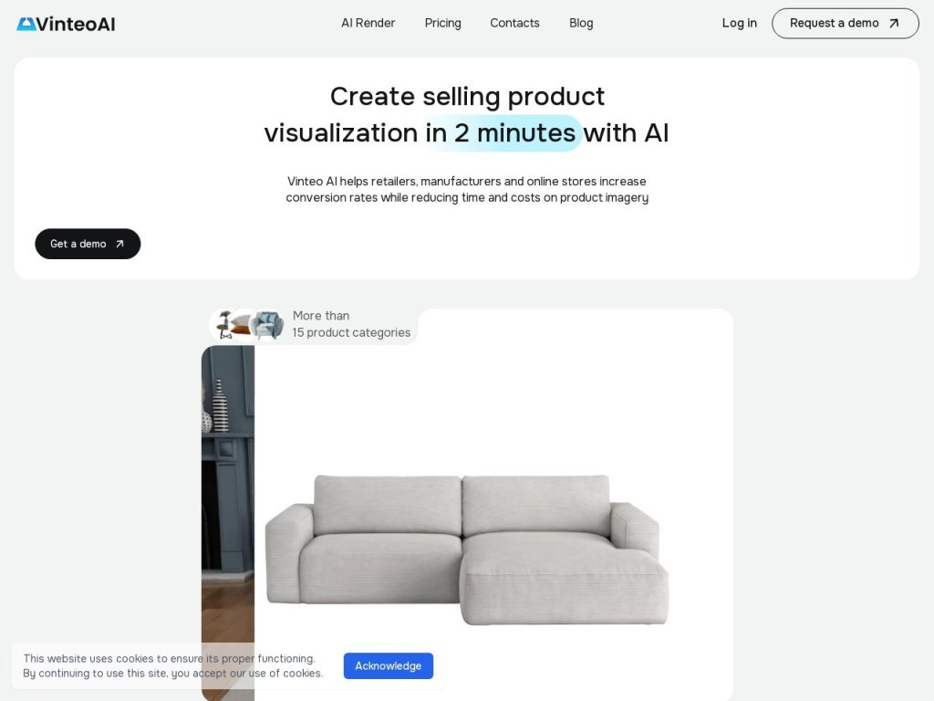 Vinteo AI 网站截图