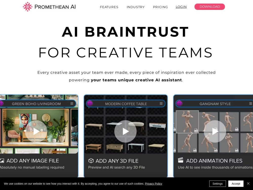 Promethean AI 网站截图