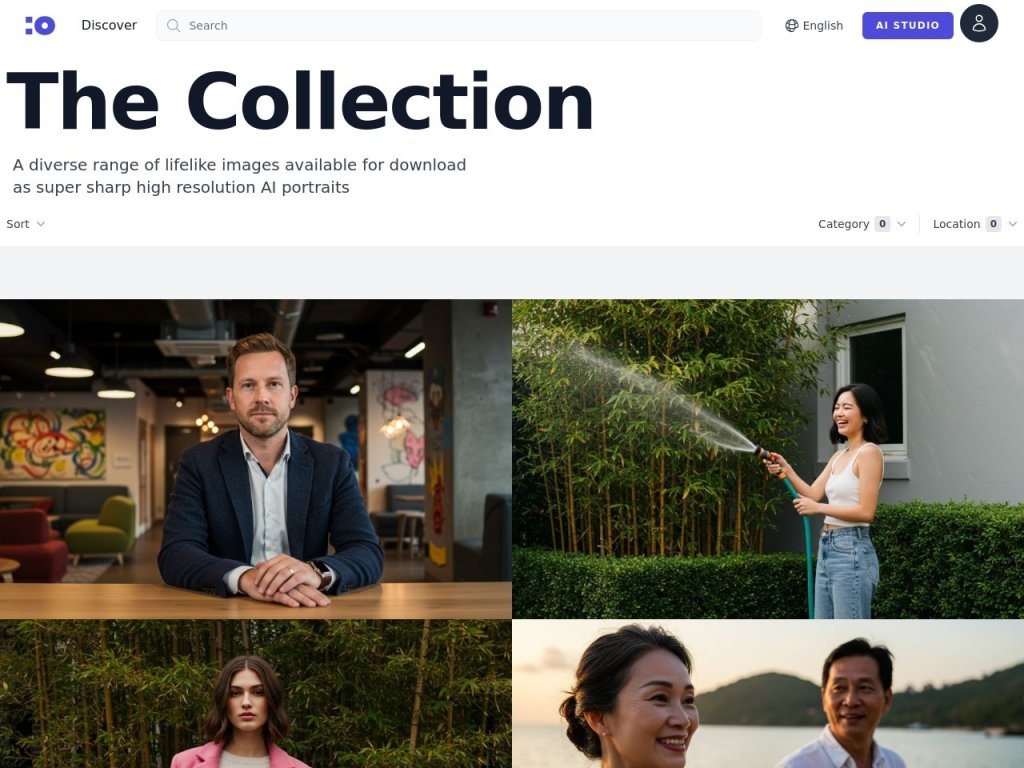 CG Faces 网站截图