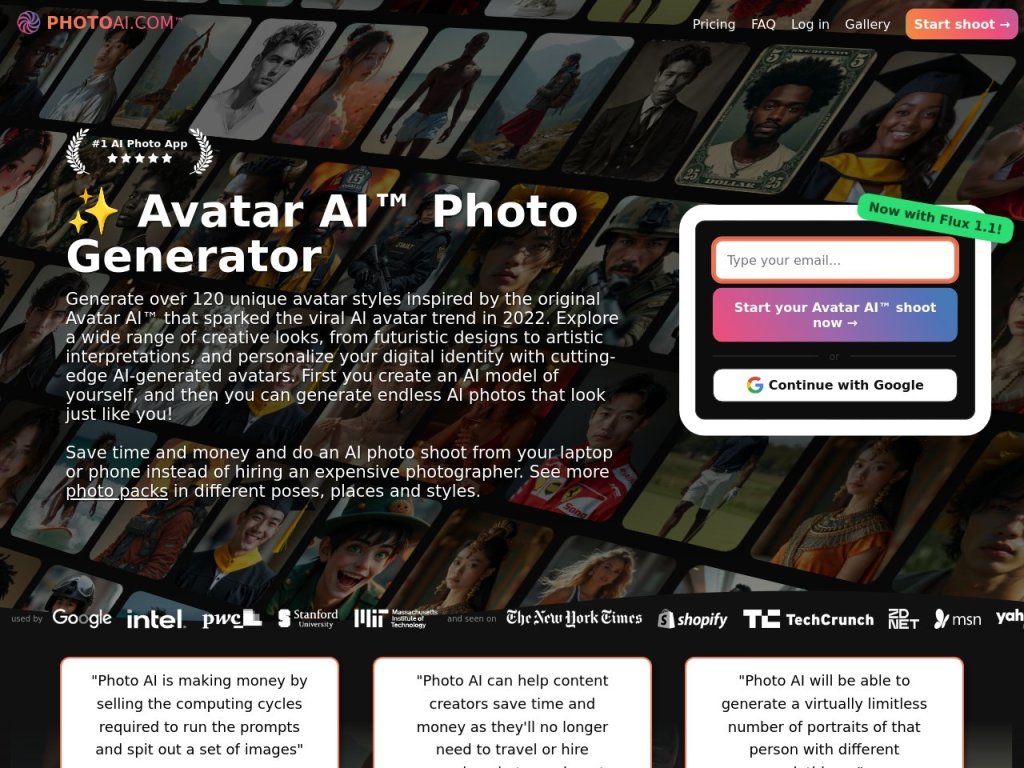 Avatar AI 网站截图