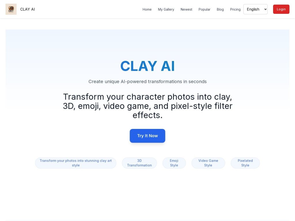 Clay AI 网站截图