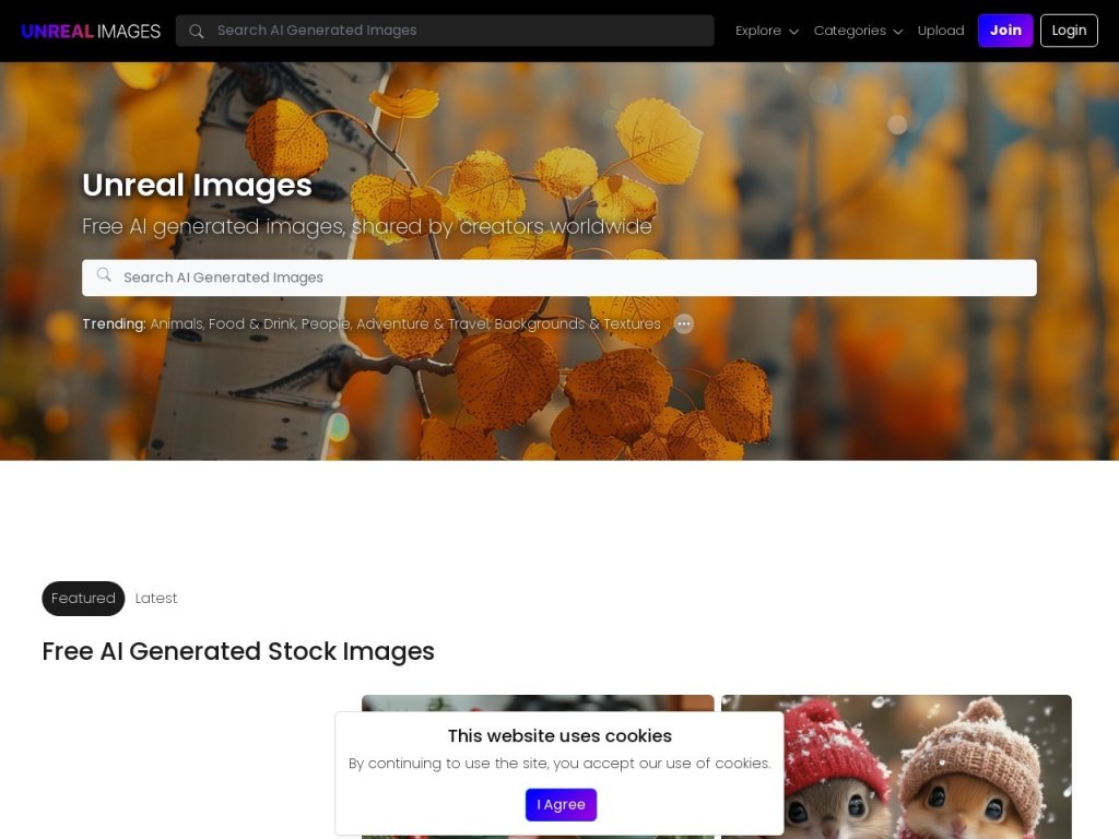 Unreal Images 网站截图