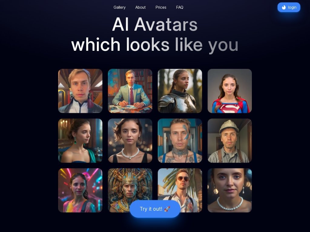 AI Portrait Generator 网站截图