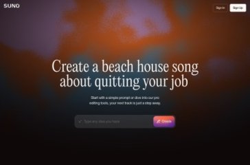 Suno 网站截图