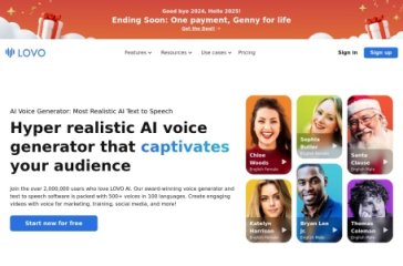 LOVO AI 网站截图