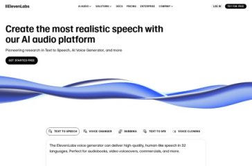 ElevenLabs 网站截图