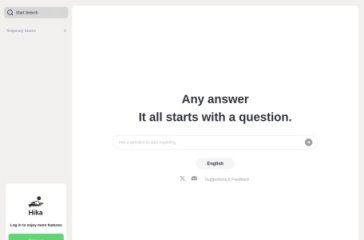 Hika AI搜索引擎 网站截图