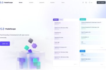 ModelScope 网站截图