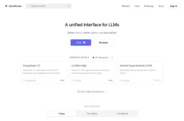 OpenRouter 网站截图