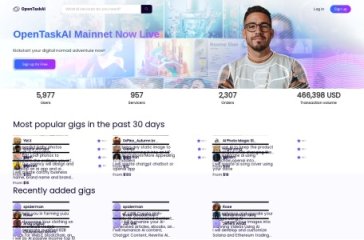 OpenTaskAI 网站截图