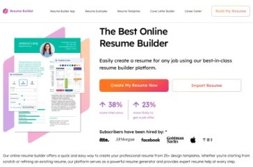ResumeBuilder 网站截图