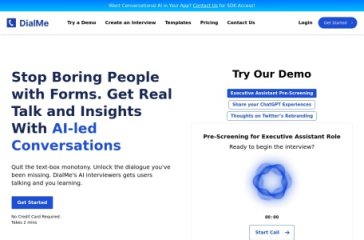 DialMe 网站截图