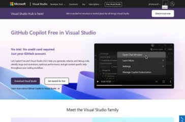 Visual Studio IDE 网站截图