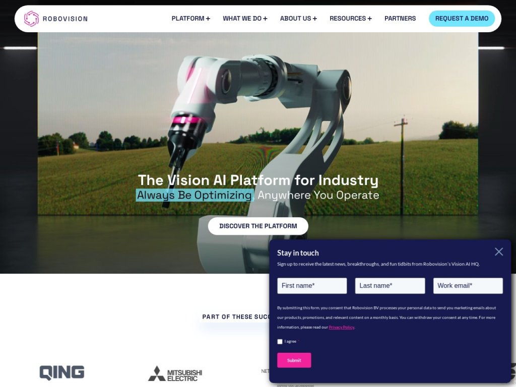 Robovision AI 网站截图