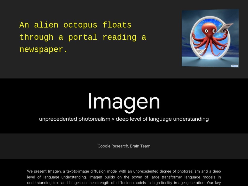 Imagen &amp;#8211; Google Research 网站截图