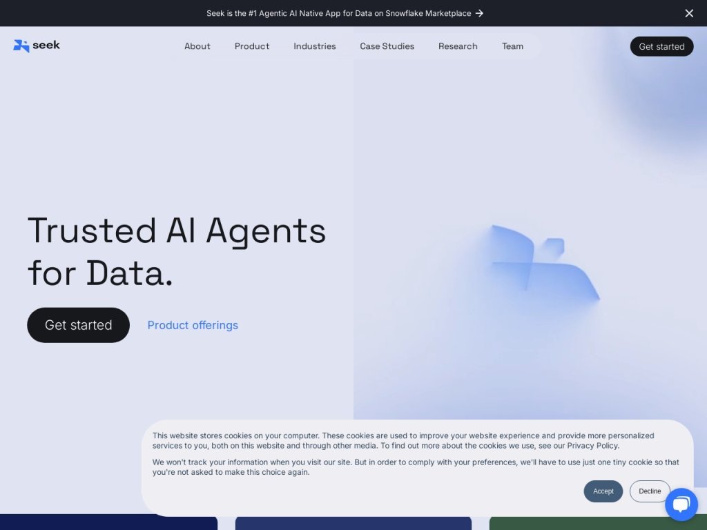 SEEK.ai 网站截图