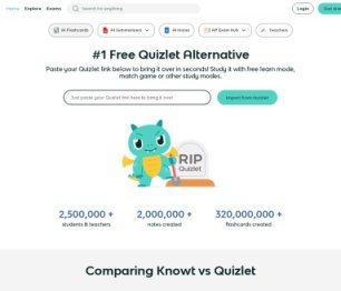 Knowt 网站截图
