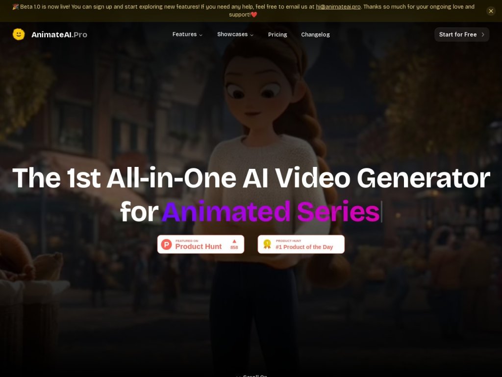 Animate AI 网站截图