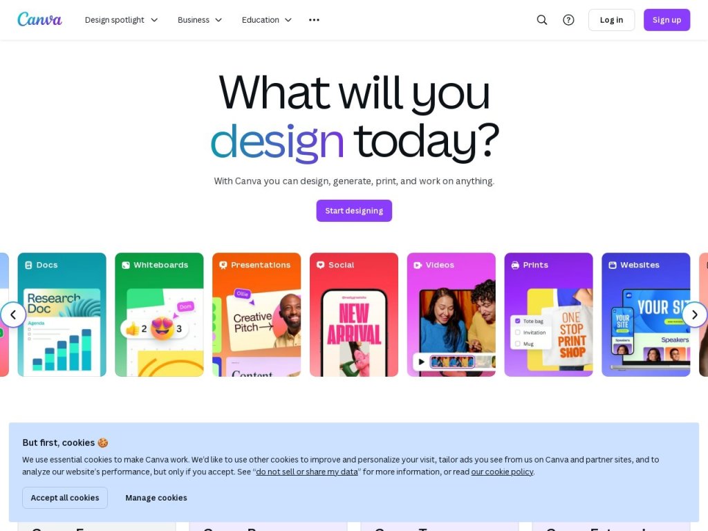 Canva AI 网站截图