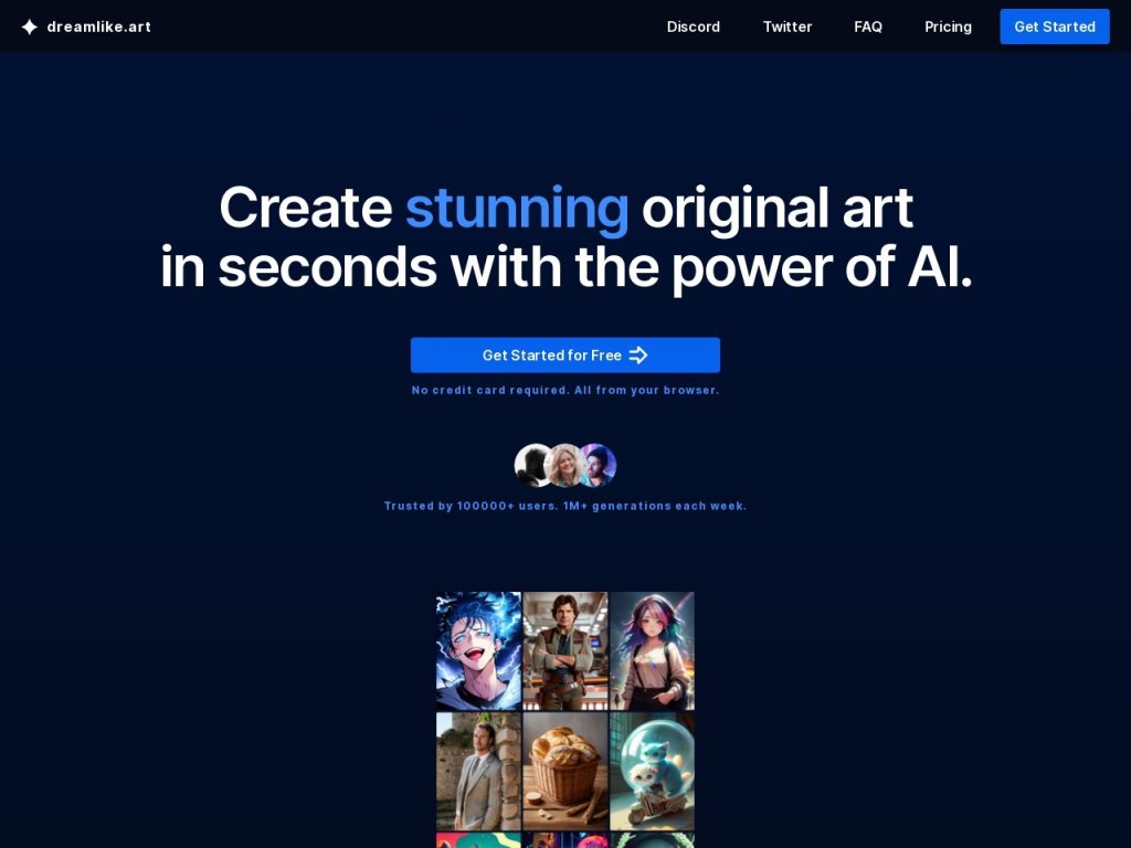 Dreamlike.art 网站截图