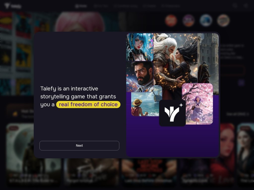 Talefy 网站截图