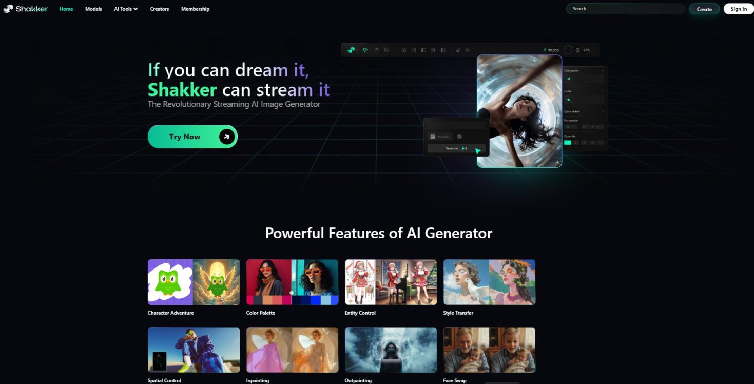 Shakker.AI – AI图像创作平台翻译站点 网站截图