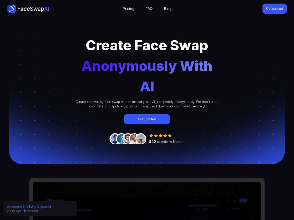 VideoFaceSwap 网站截图