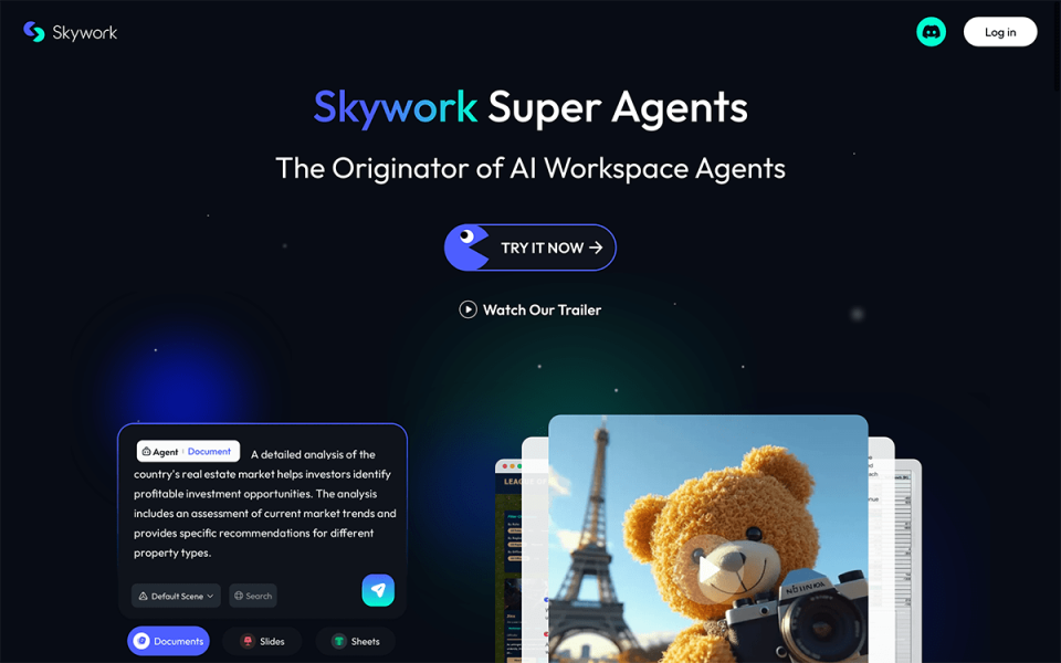 Skywork 网站截图