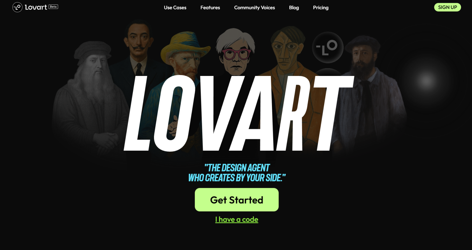 Lovart 网站截图