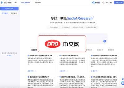 数说Social Research 网站截图