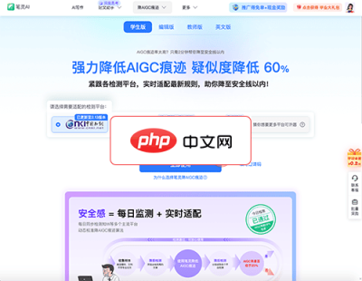 笔灵降AI 网站截图